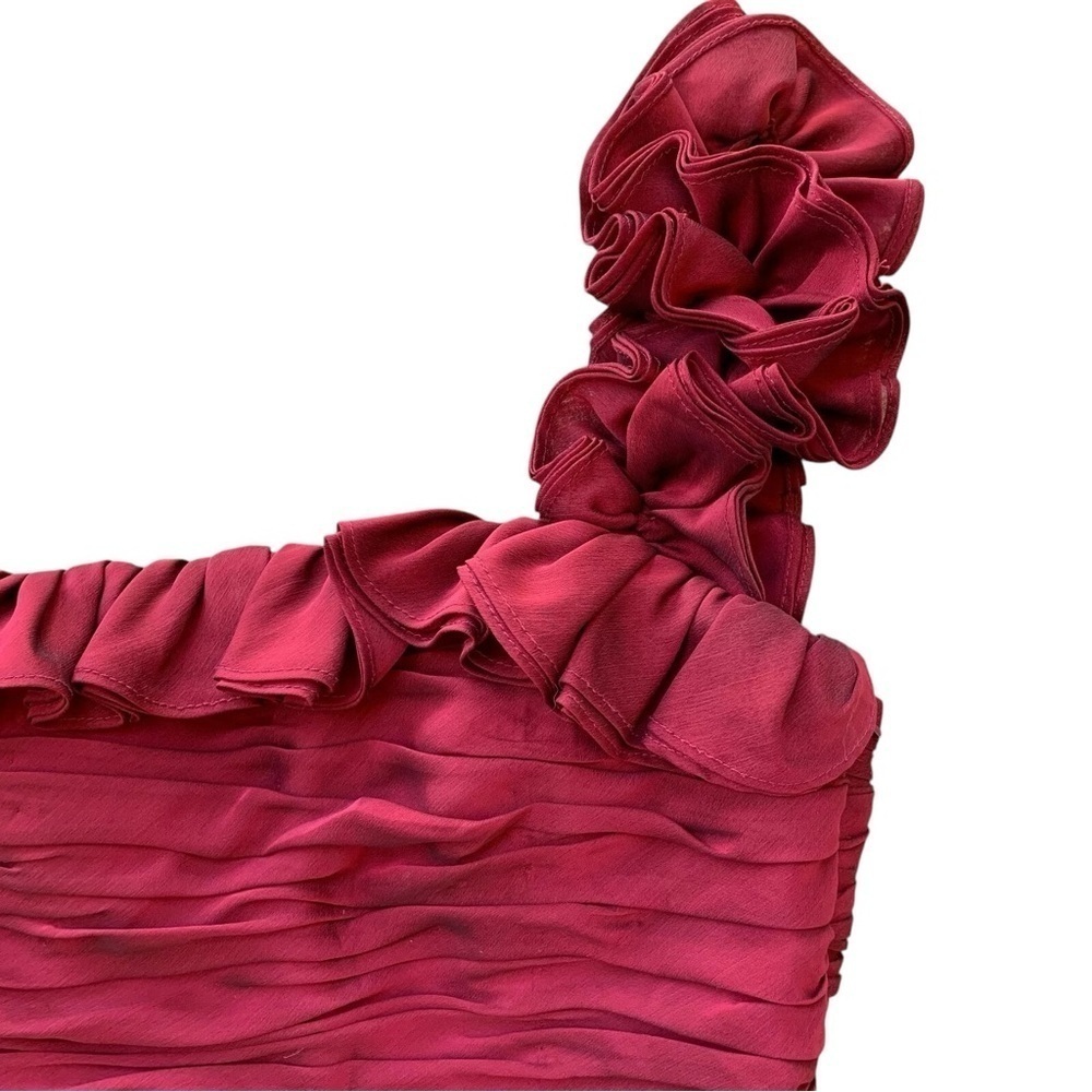 Js Collections One Shoulder Ruffle Pleated Ruched… - image 4